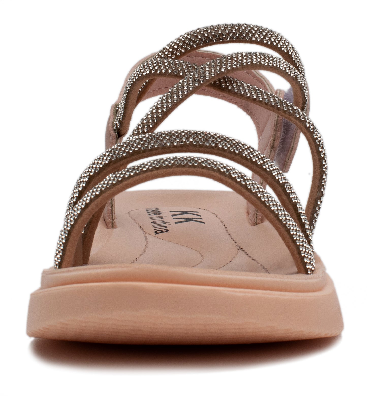 Kids King Sparkly Rhinestone Slip on Flat Sandals
