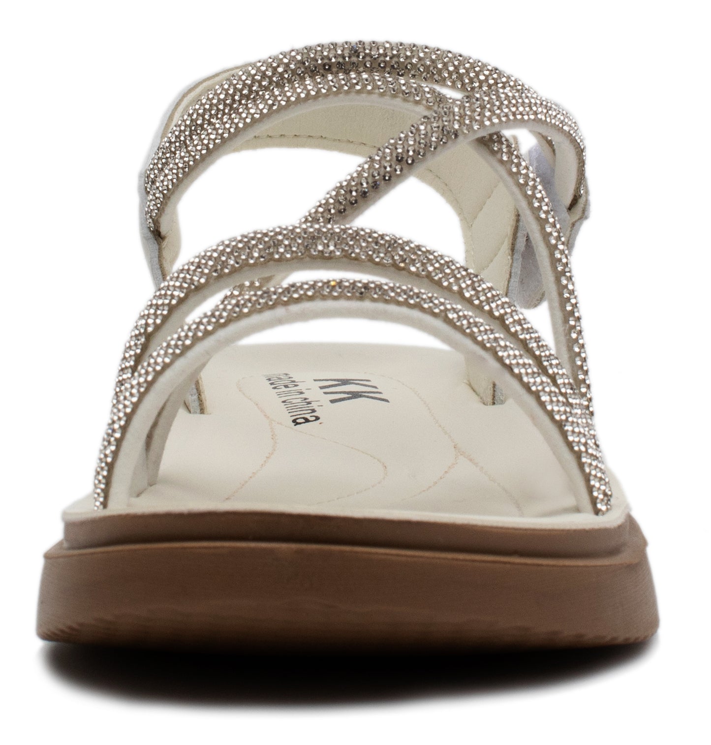 Kids King Sparkly Rhinestone Slip on Flat Sandals