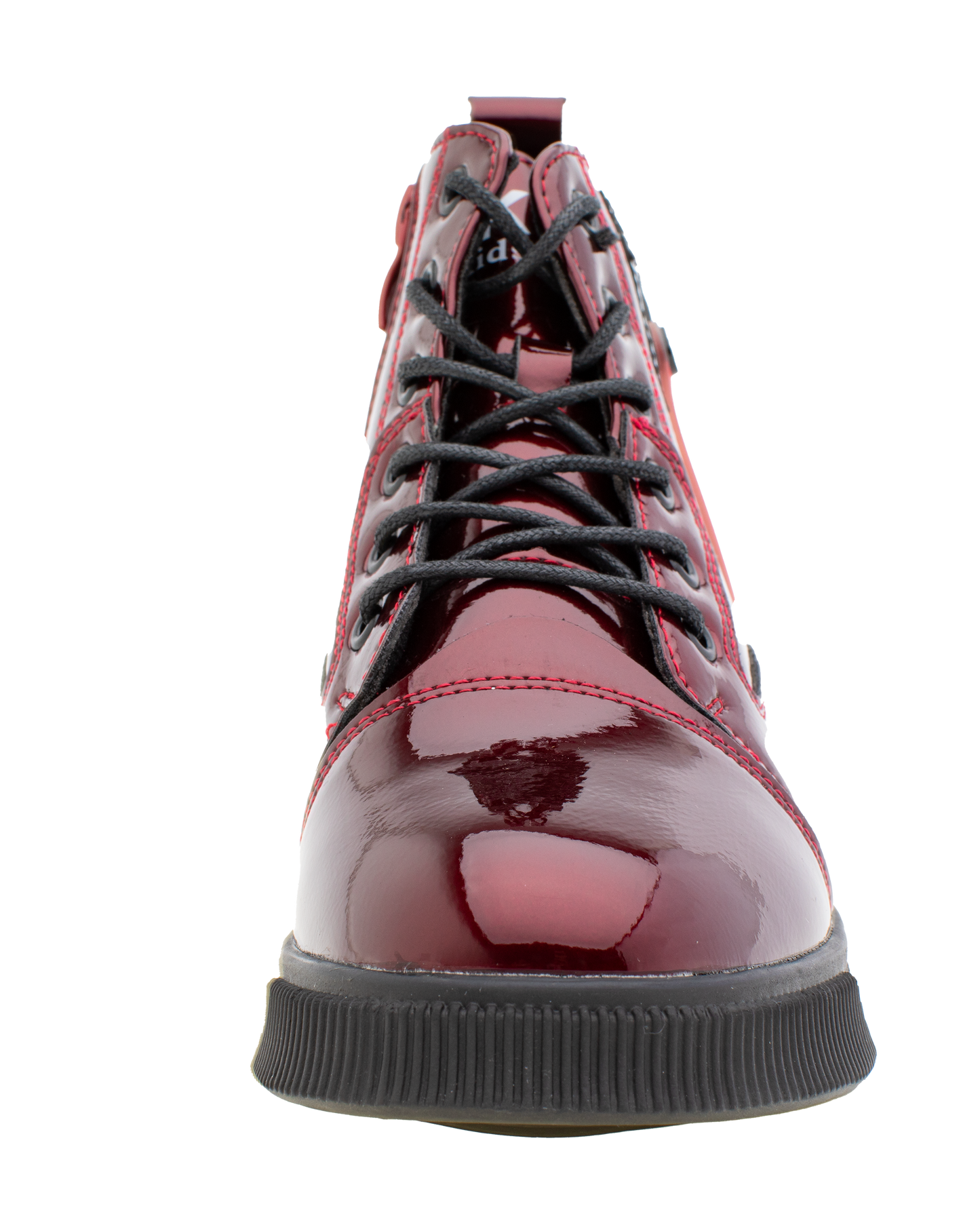 Lucky Kids Lace-Up Glossy Ankle Boots