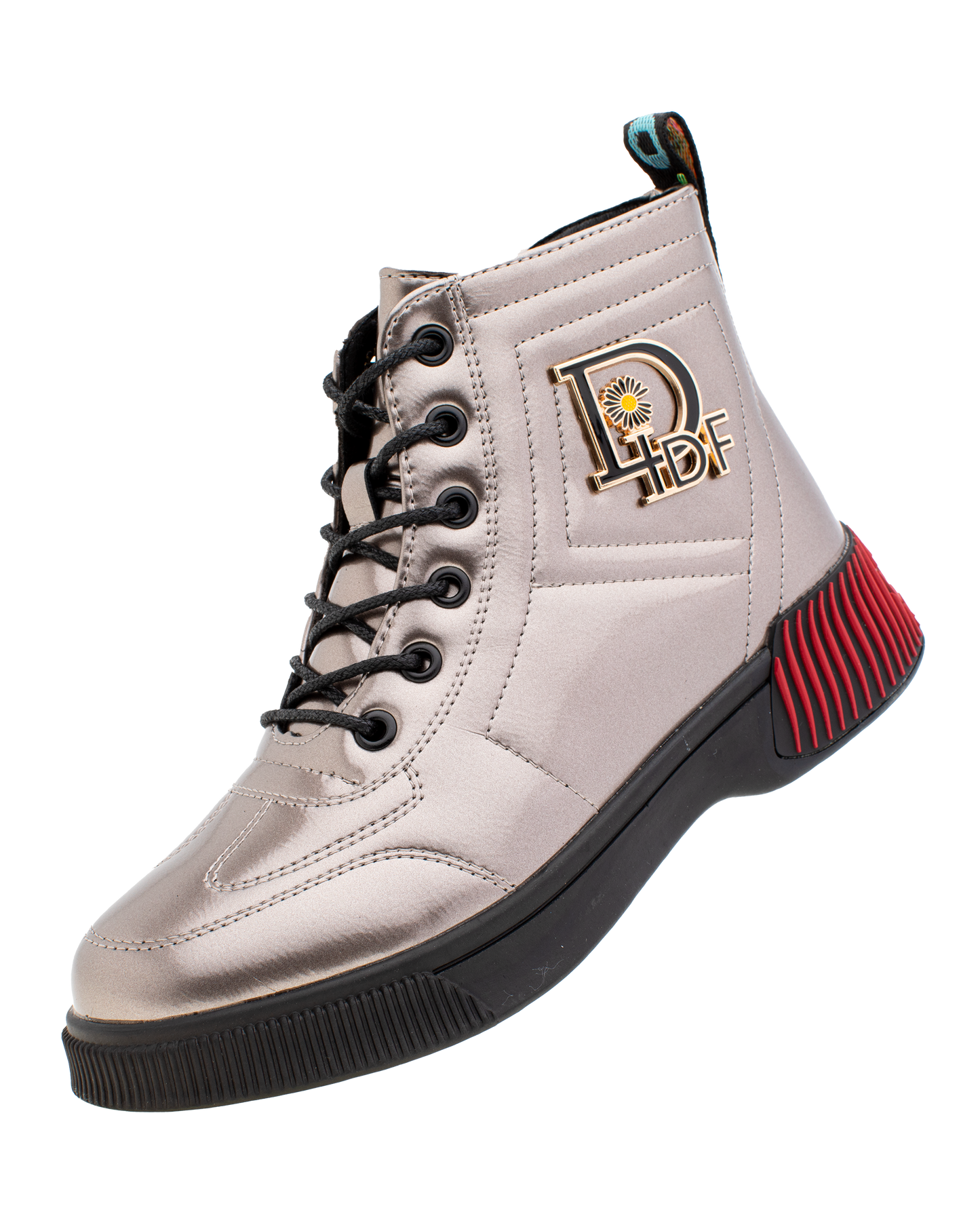 Lucky Kids Lace-Up Glossy Ankle Boots
