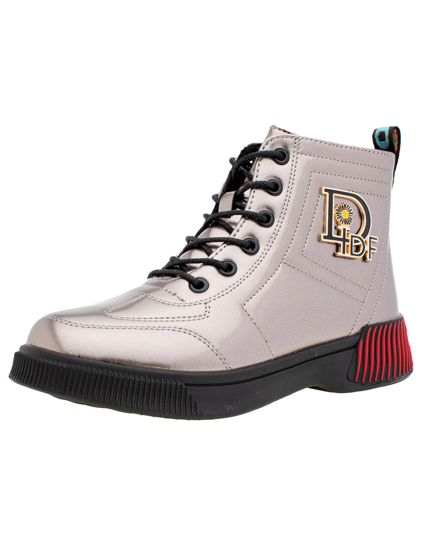 Lucky Kids Lace-Up Glossy Ankle Boots