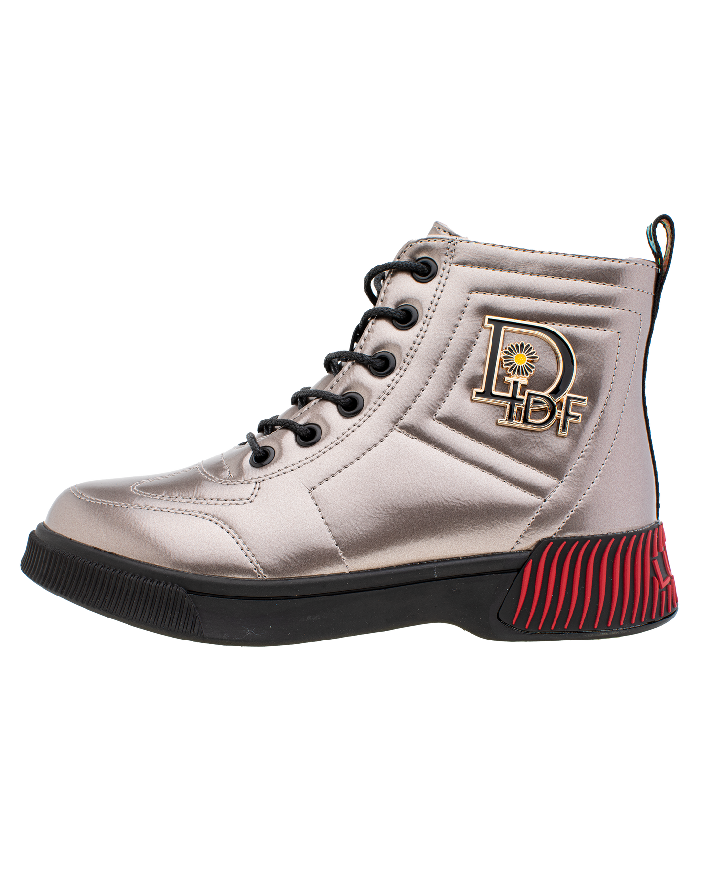 Lucky Kids Lace-Up Glossy Ankle Boots