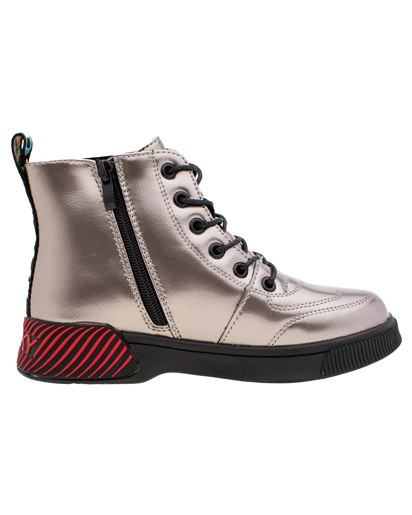 Lucky Kids Lace-Up Glossy Ankle Boots