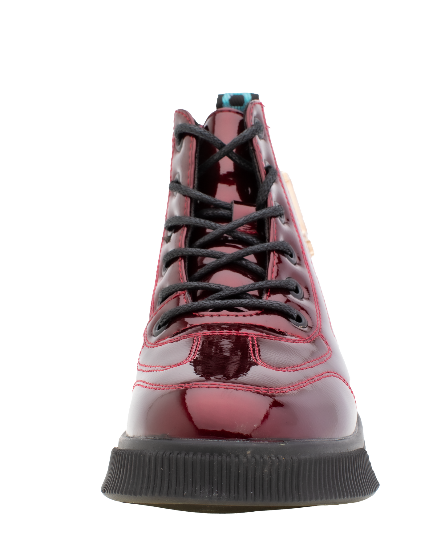 Lucky Kids Lace-Up Glossy Ankle Boots