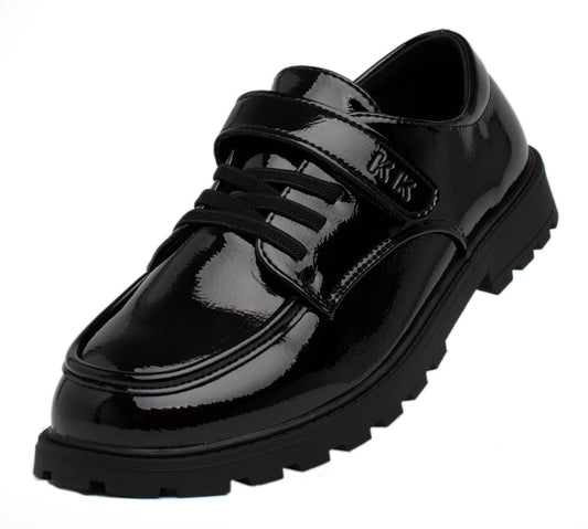Kids King Boys Classic Lace School Uniform Shoes
