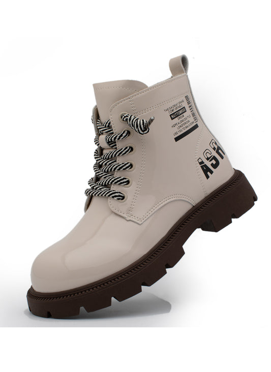 Lucky Kids Side Zipper Lace Up Boots