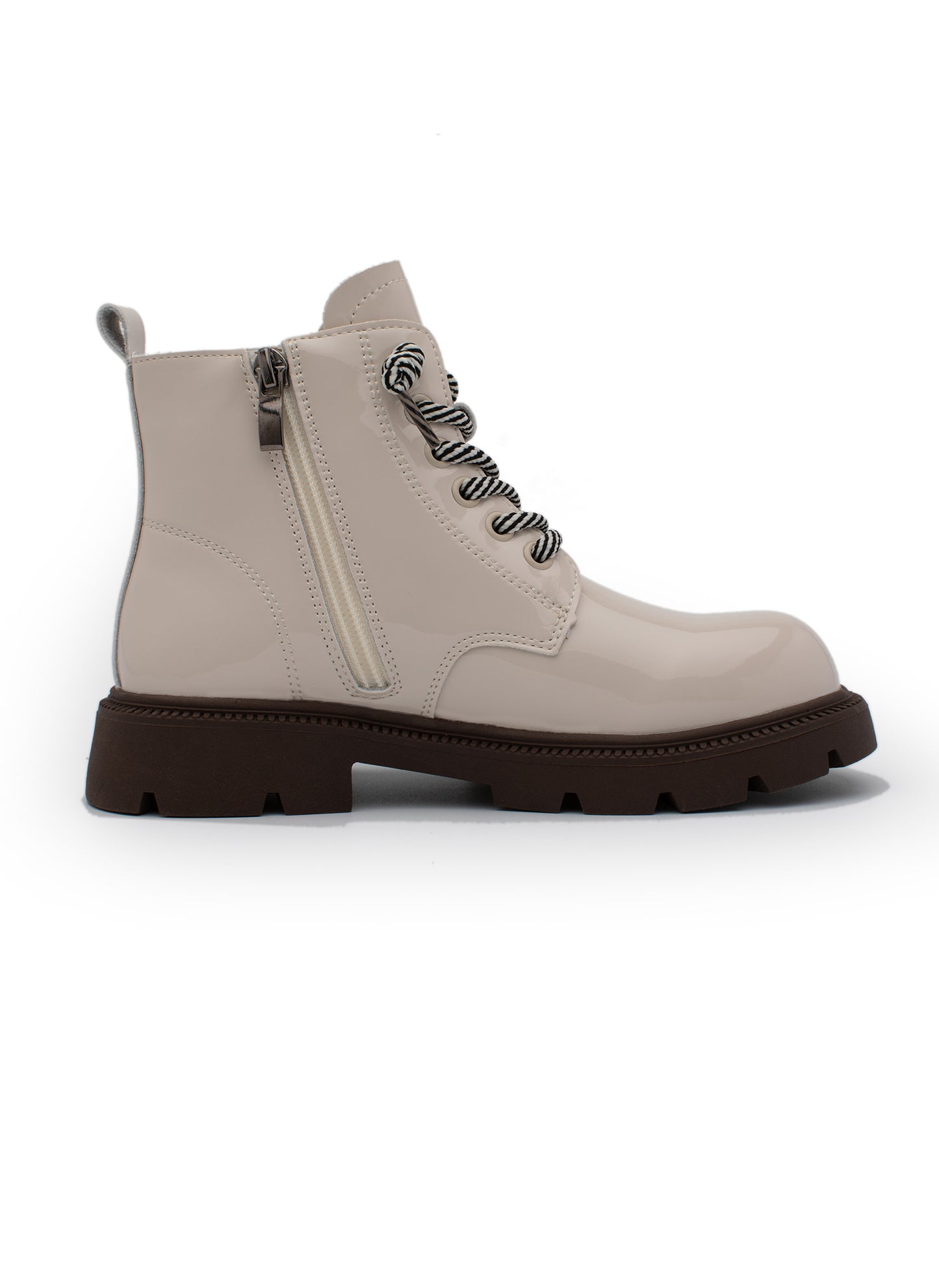 Lucky Kids Side Zipper Lace Up Boots