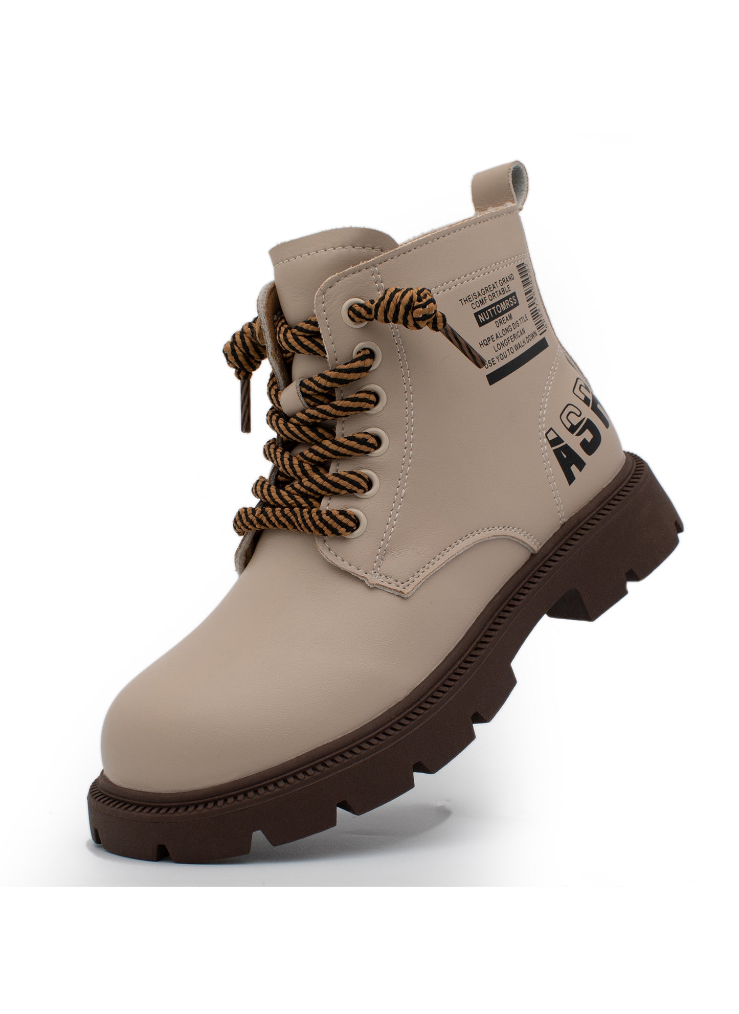 Lucky Kids Side Zipper Lace Up Boots
