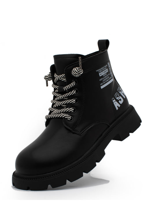 Lucky Kids Side Zipper Lace Up Boots
