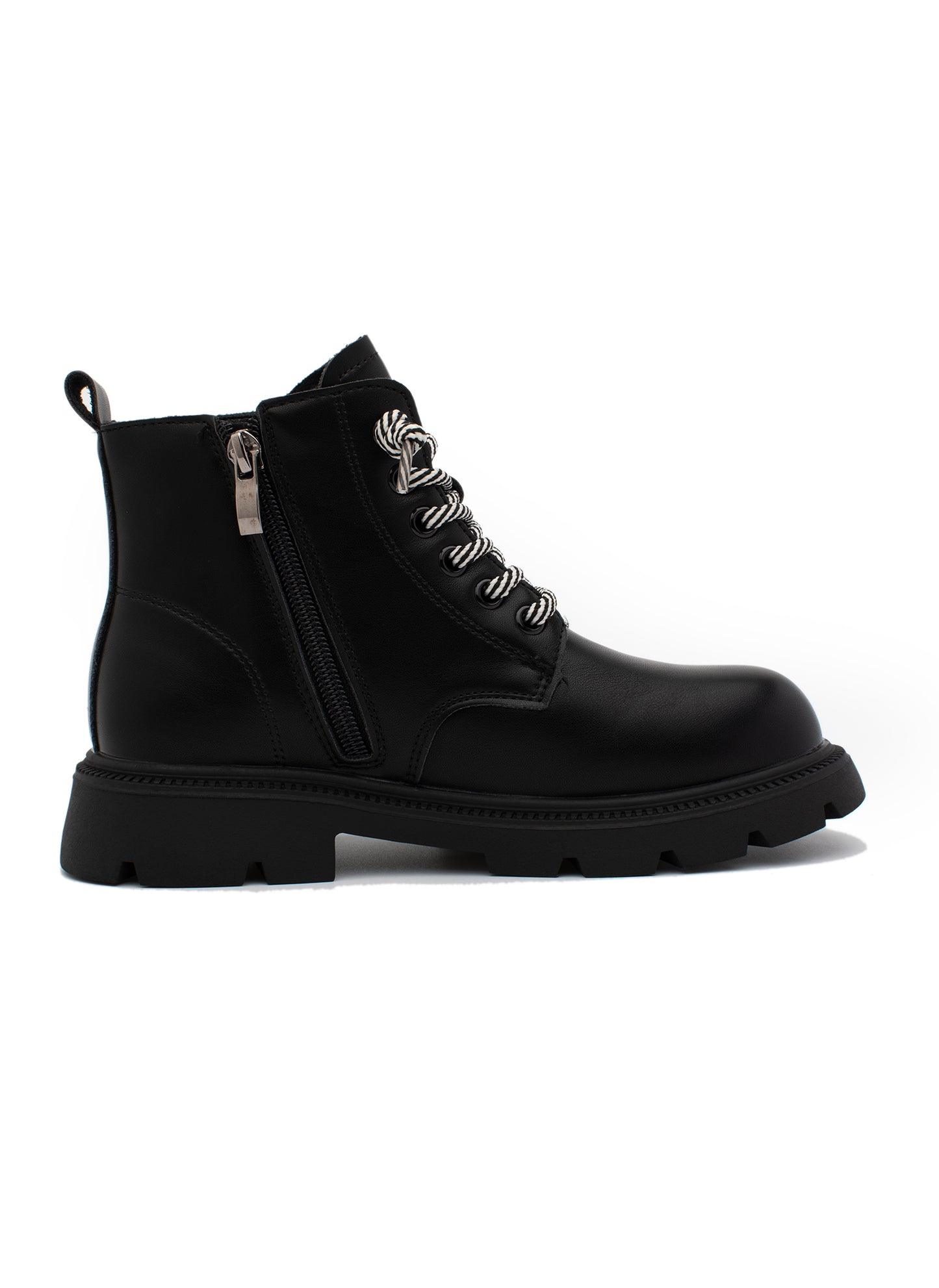 Lucky Kids Side Zipper Lace Up Boots