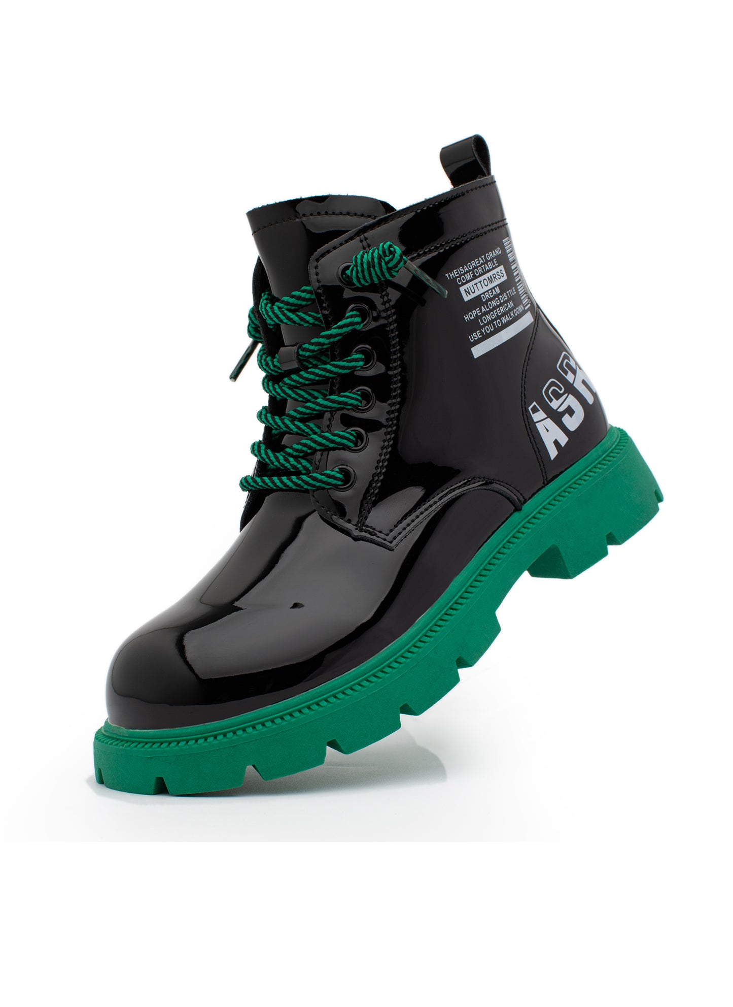 Lucky Kids Side Zipper Lace Up Boots