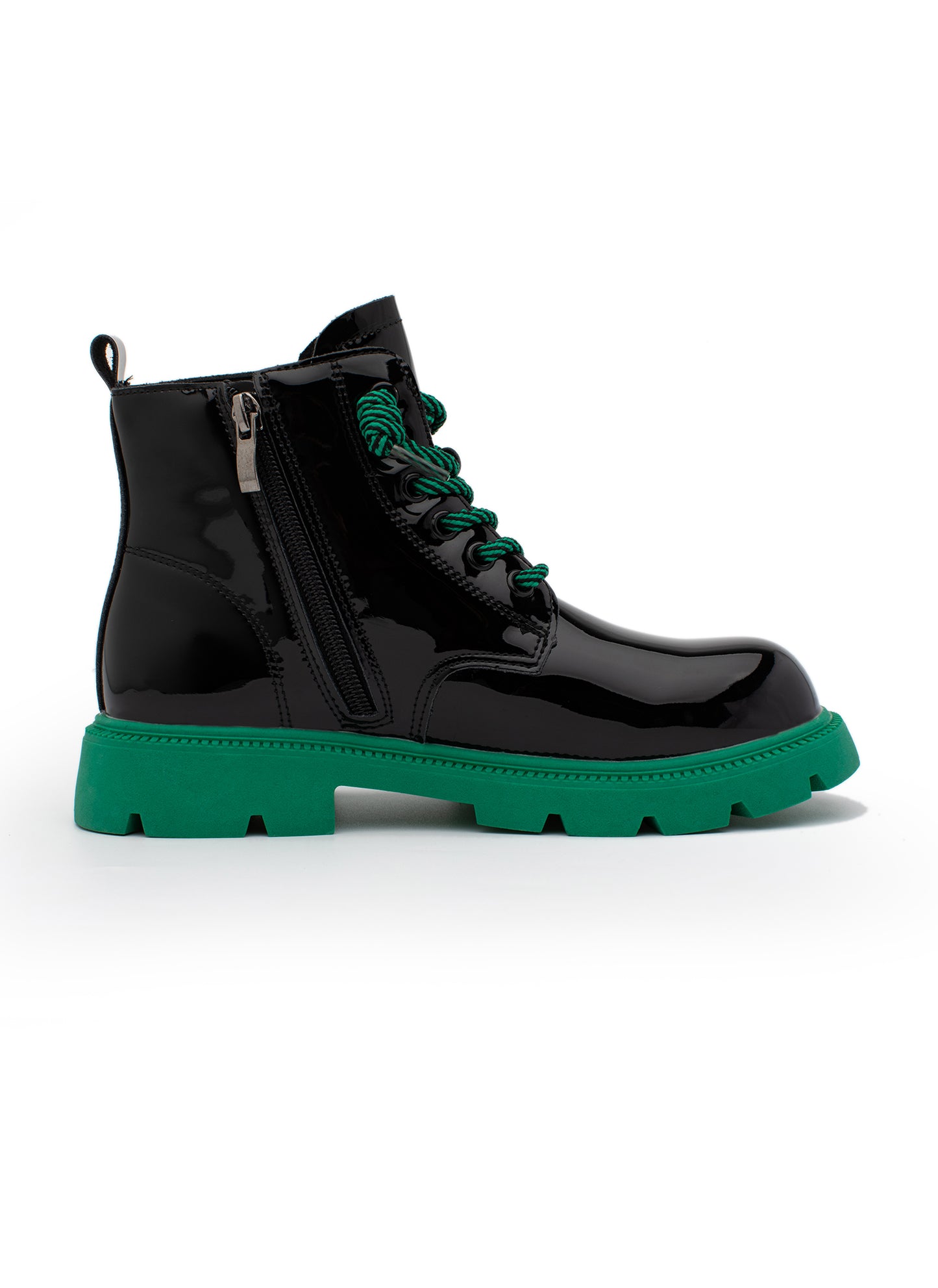 Lucky Kids Side Zipper Lace Up Boots
